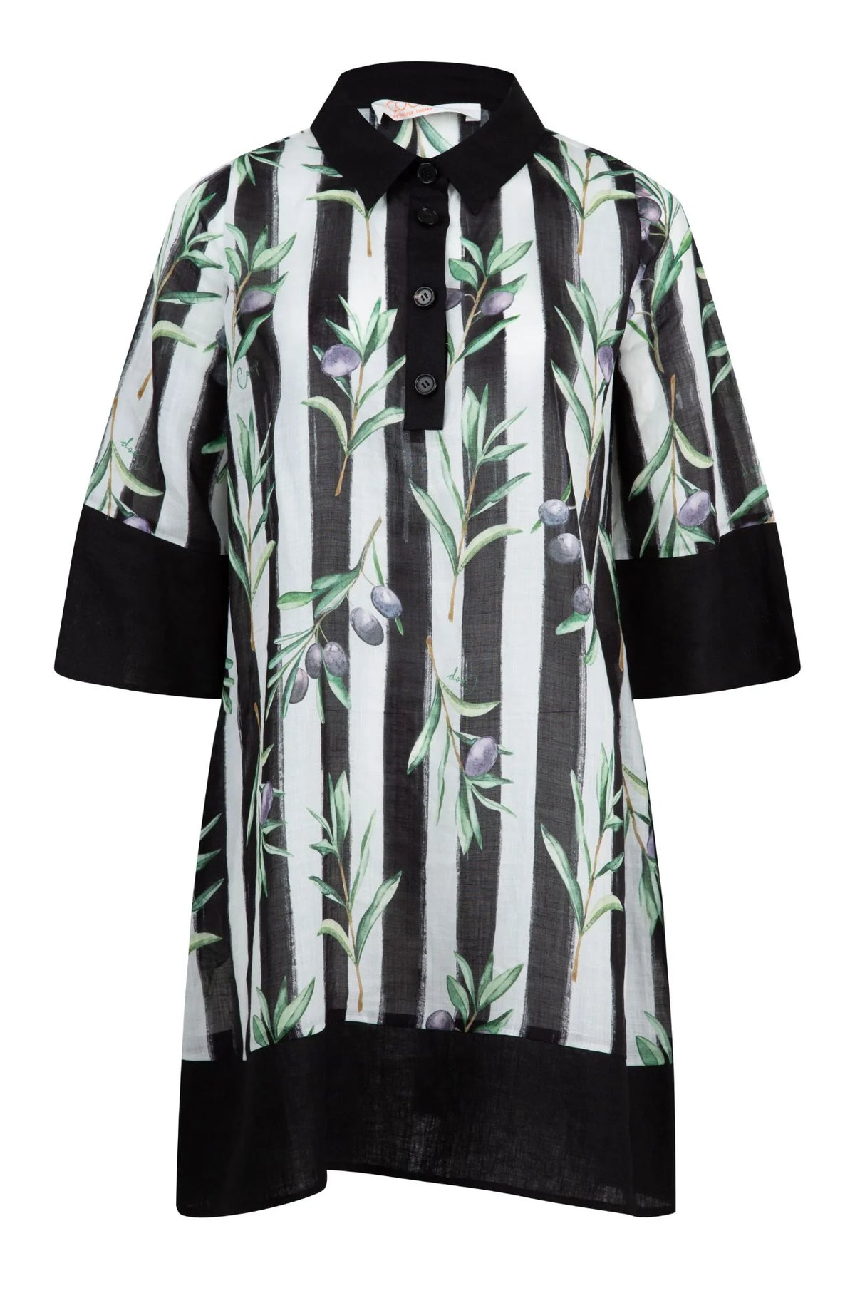 Coop - Stripe When It's Hot Ramie Dress - Olive Branch