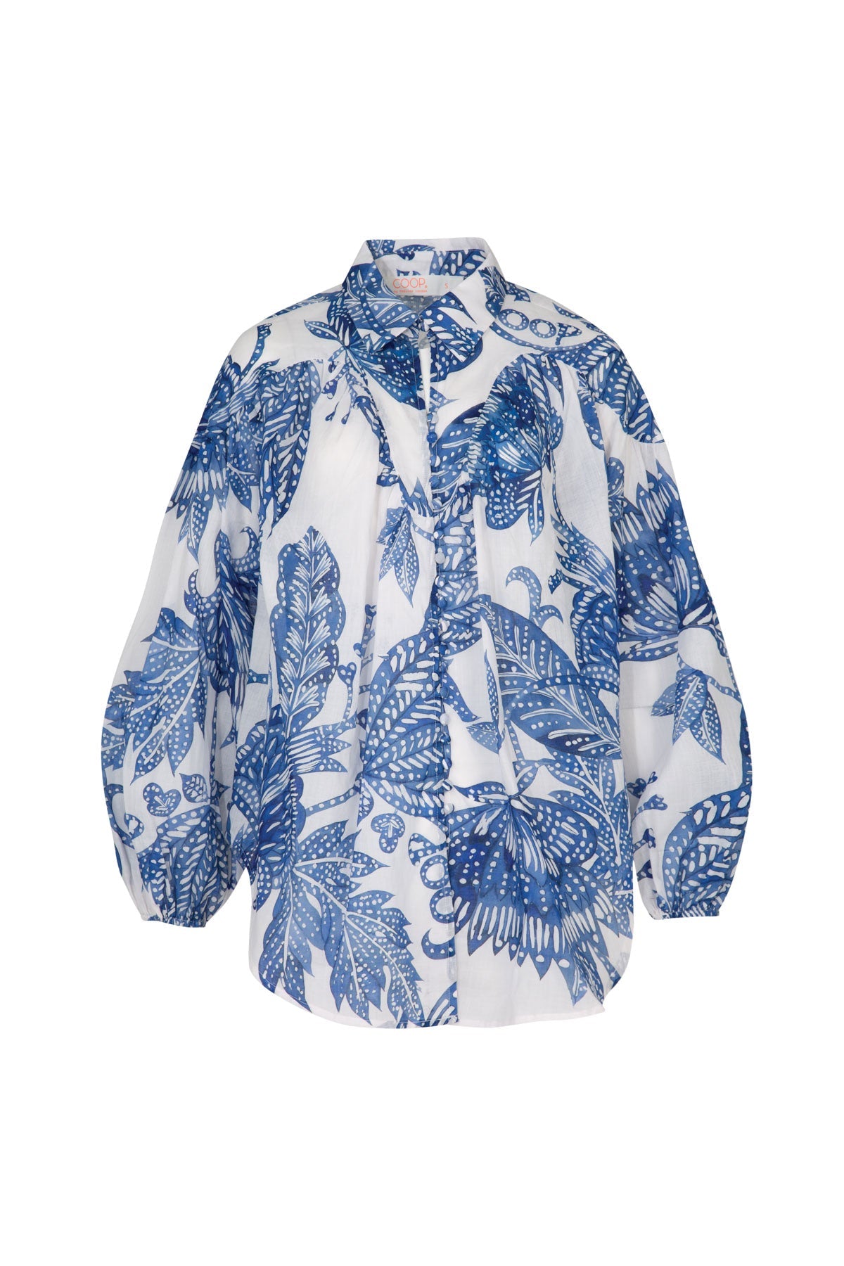 Coop Blue-tanical print close-up