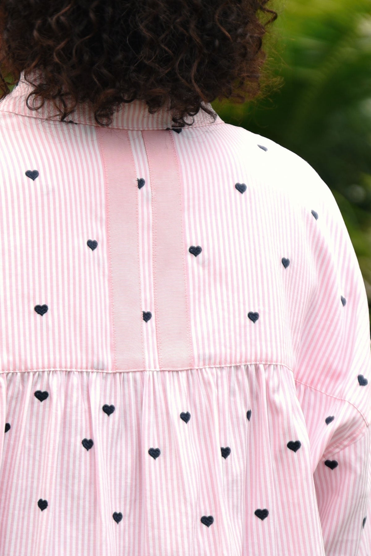 Coop Heart Line Shirt in Pink - styled