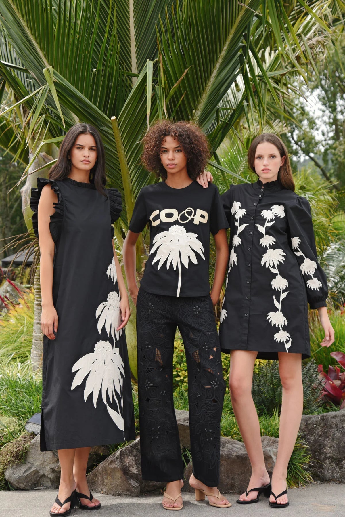Coop - Sewing The Seeds Dress - Black & Cream