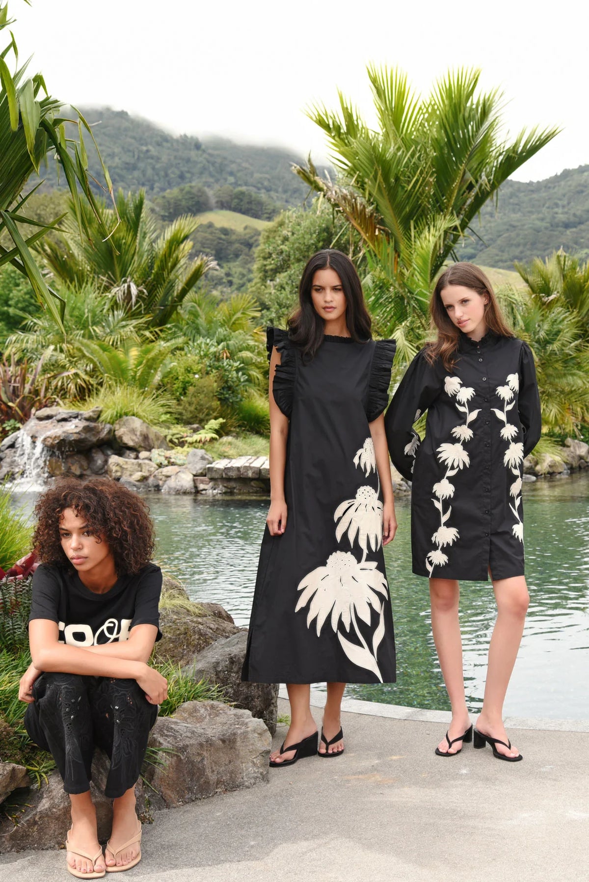 Coop - Sewing The Seeds Dress - Black & Cream