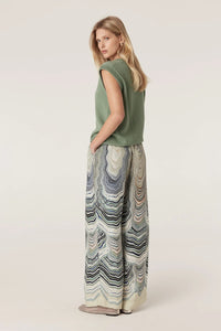 Cable - Flax Scoop Top - Field Green