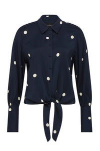Cable - Muse Blouse - Navy Spot