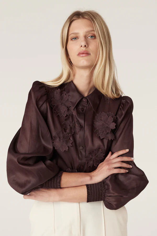 Cable - Mirage Blouse - Raisin
