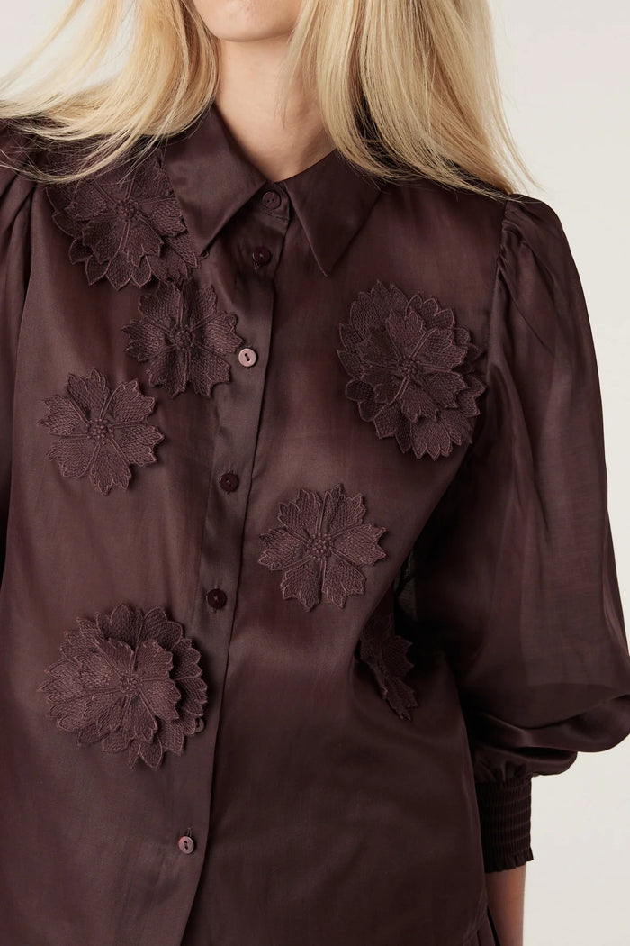 Cable - Mirage Blouse - Raisin