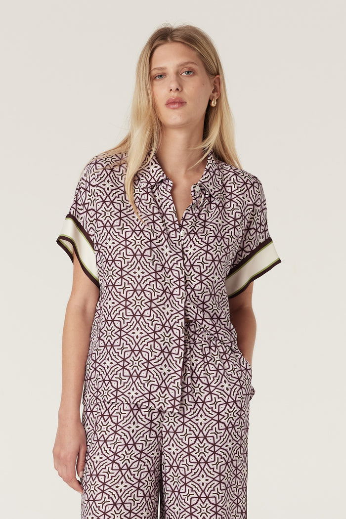 Cable - Nova Blouse - Lattice Print