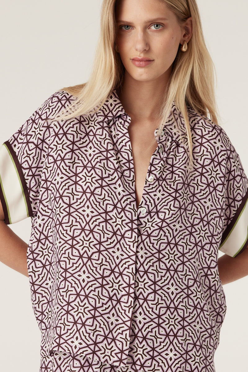 Cable - Nova Blouse - Lattice Print