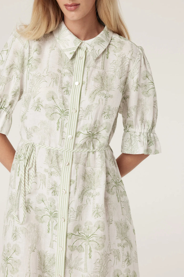 Cable - Avondale Dress - Palm Print
