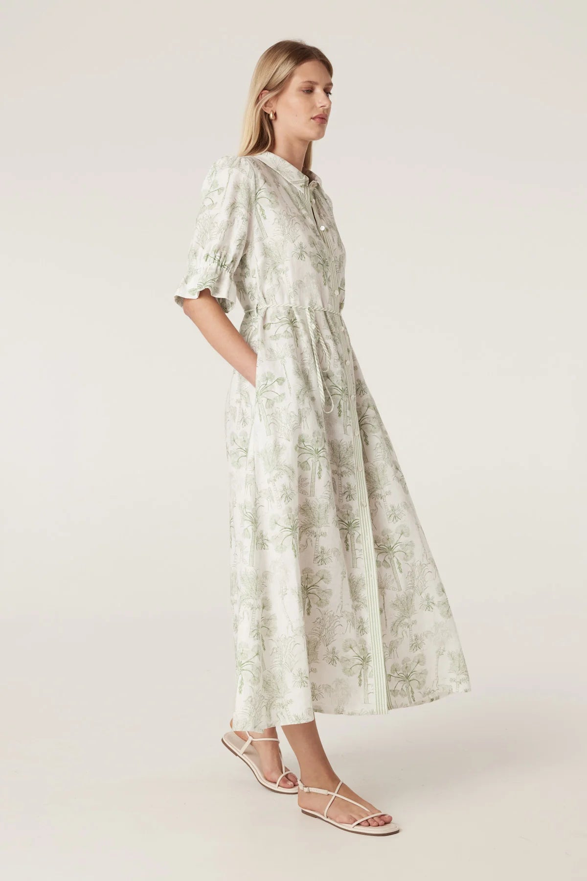 Cable - Avondale Dress - Palm Print