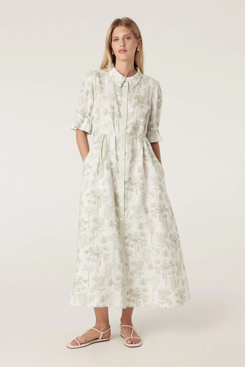 Cable - Avondale Dress - Palm Print