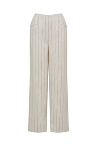 Cable - Savannah Linen Pant - Natural Stripe