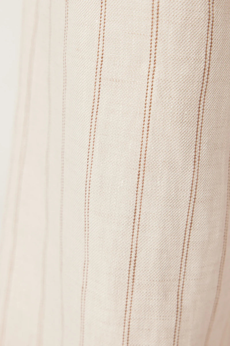 Cable - Savannah Linen Pant - Natural Stripe