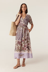 Cable Erika Kaftan Dress in Paradise Print