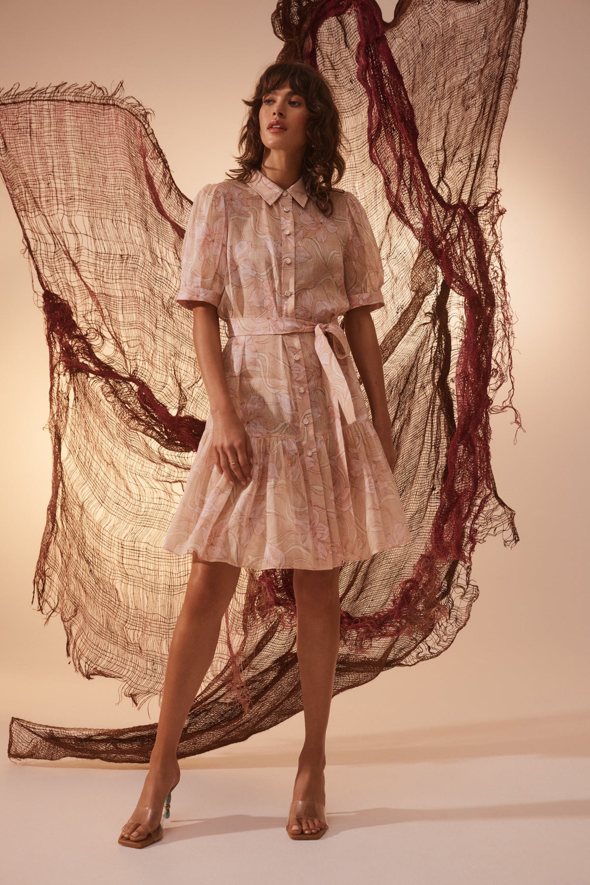 Cable Renata Frill Dress in Soft Floral