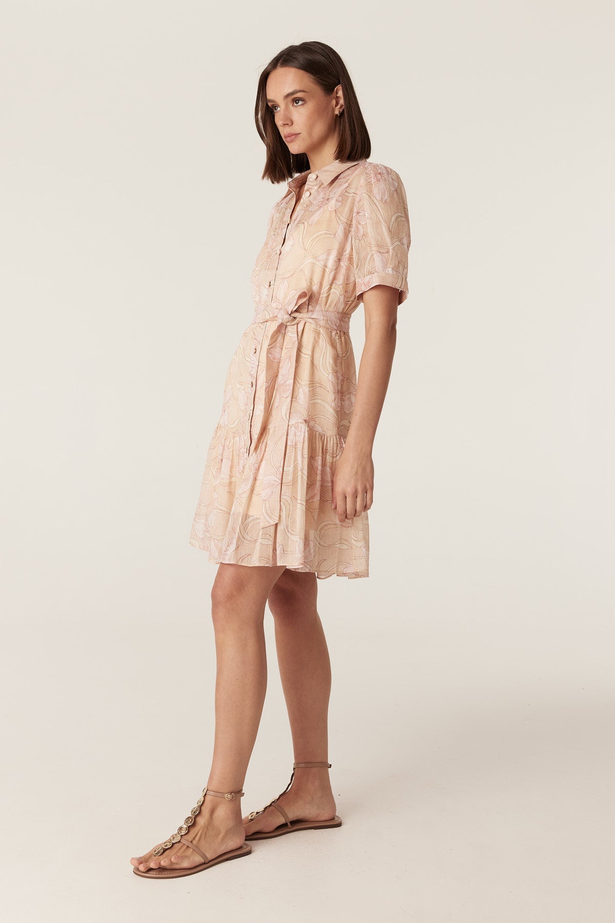 Cable Renata Frill Dress in Soft Floral