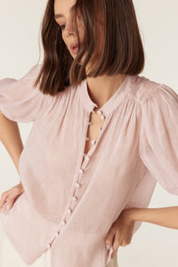 Cable Rosie Blouse in Pink