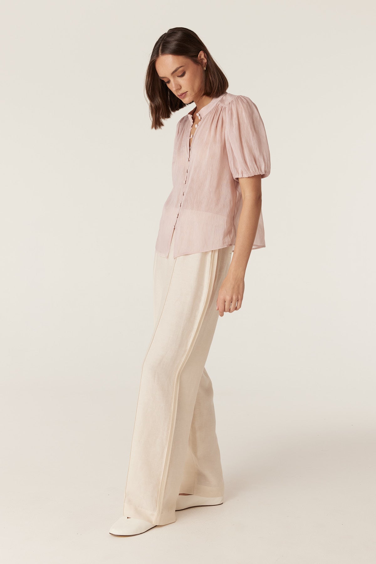 Cable Rosie Blouse in Pink