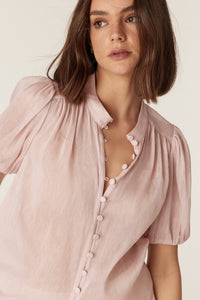 Cable Rosie Blouse in Pink