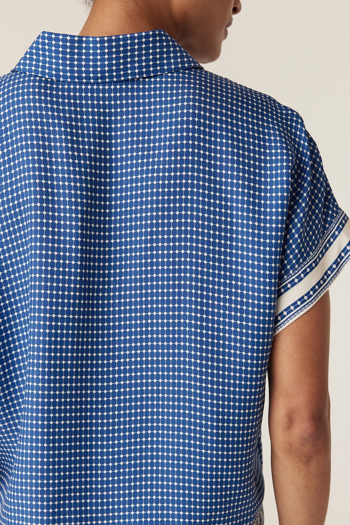 Cable Serra Blouse in Mediterranean Tile