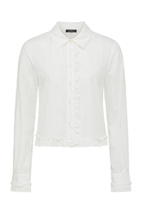 Cable Corso Cotton Dobby Blouse in White