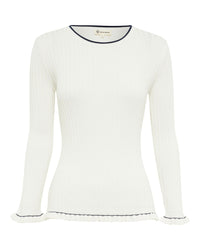 Audrey Wool Rib Top - Cream