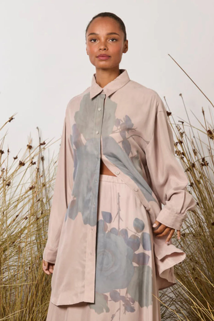 M.A Dainty - Cats Meow Oversized Shirt Pink