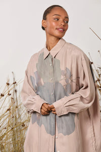 M.A Dainty - Cats Meow Oversized Shirt Pink
