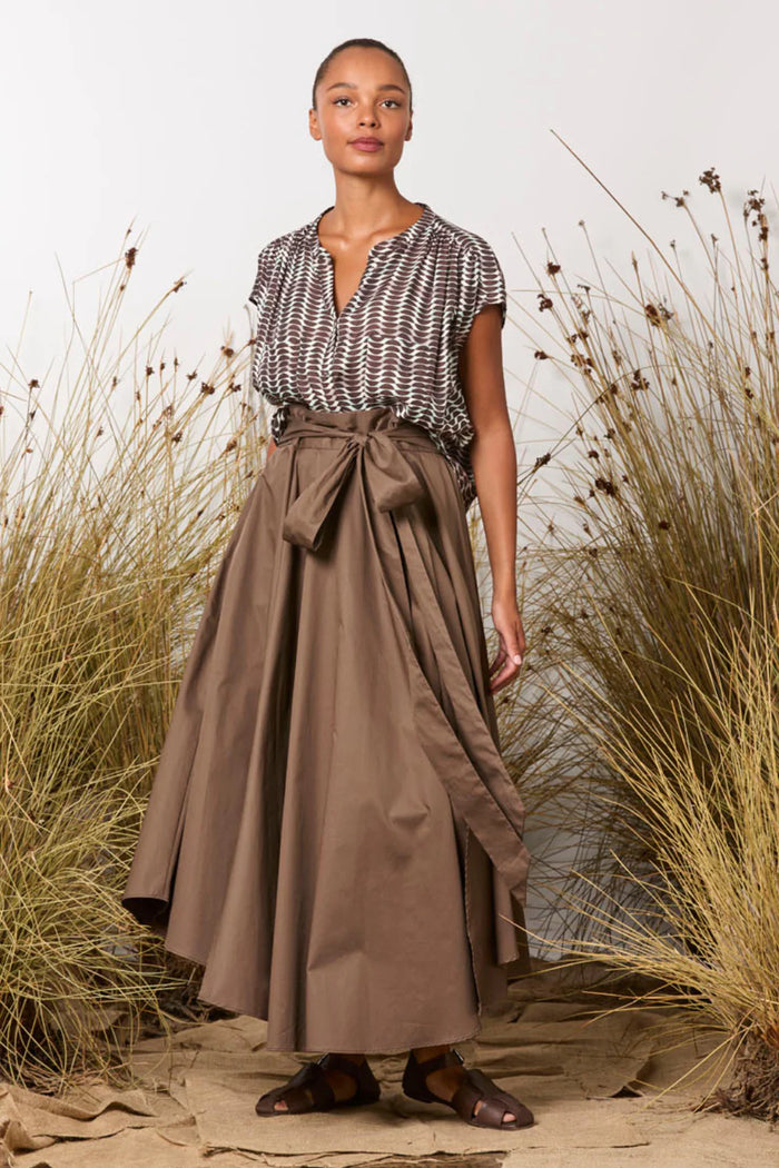 M.A. Dainty Celebrations Retro Blue/Brown Top