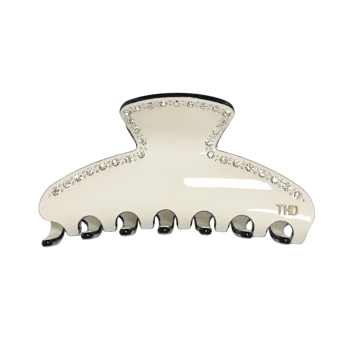 Tania Hird Mary Large Hair Claw with Crystals - Ivory