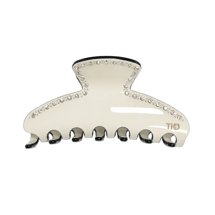 Tania Hird Mary Large Hair Claw with Crystals - Ivory