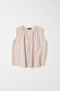 Eva's Sunday Clara Sleeveless Top Burnt Sienna Stripe