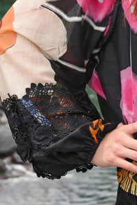 Coop - Lace To The Top Blouse - Black