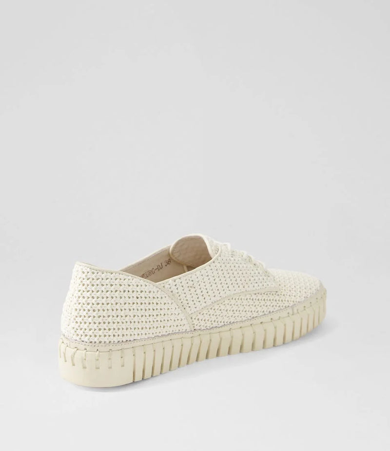 Django & Juliette - Hamburg Synthetic Raffia Sneakers in Nougat