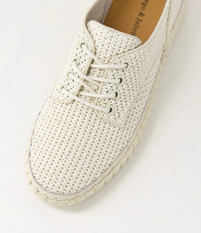 Django & Juliette - Hamburg Synthetic Raffia Sneakers in Nougat