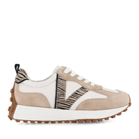 Django & Juliette Orange sneaker in Beige White