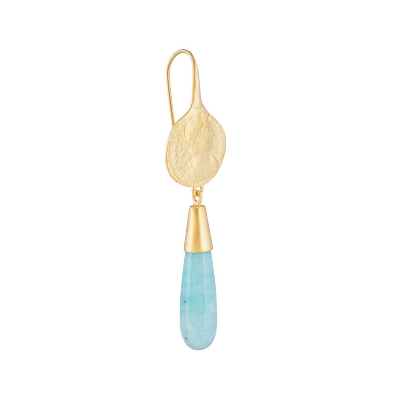 Ancient Coin Amazonite Drops