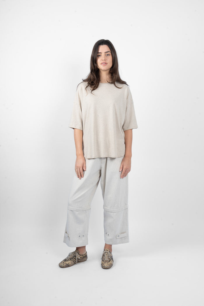M.A Dainty Peony Tee in Hessian, front