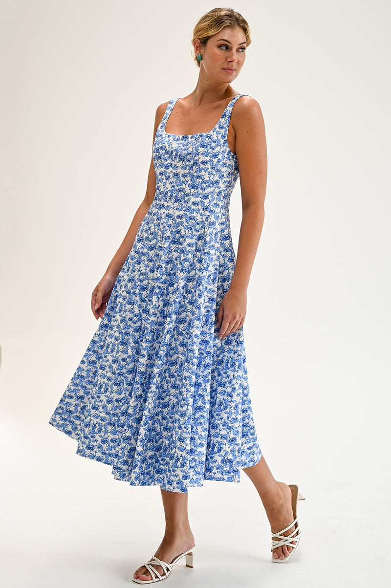 Wyatt Wylde - Mira Dress - Blue Floral