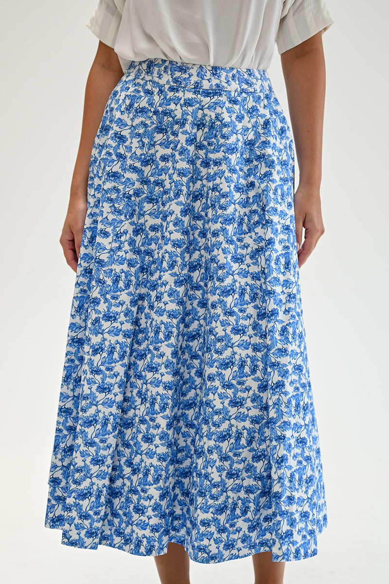 Wyatt Wylde - Mira Skirt - Blue Floral