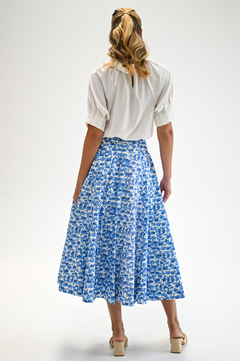 Wyatt Wylde - Mira Skirt - Blue Floral