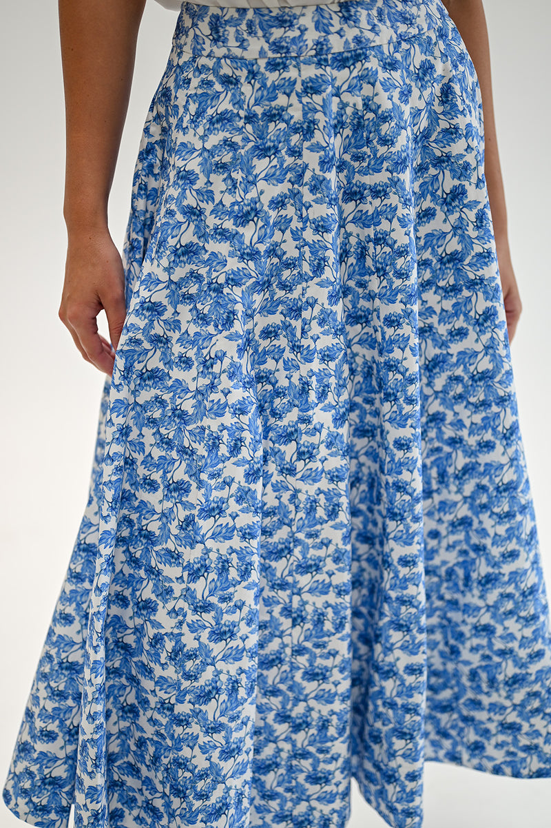 Wyatt Wylde - Mira Skirt - Blue Floral
