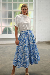 Wyatt Wylde - Mira Skirt - Blue Floral