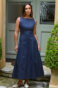 Wyatt Wylde - Orson Dress - Navy Spot