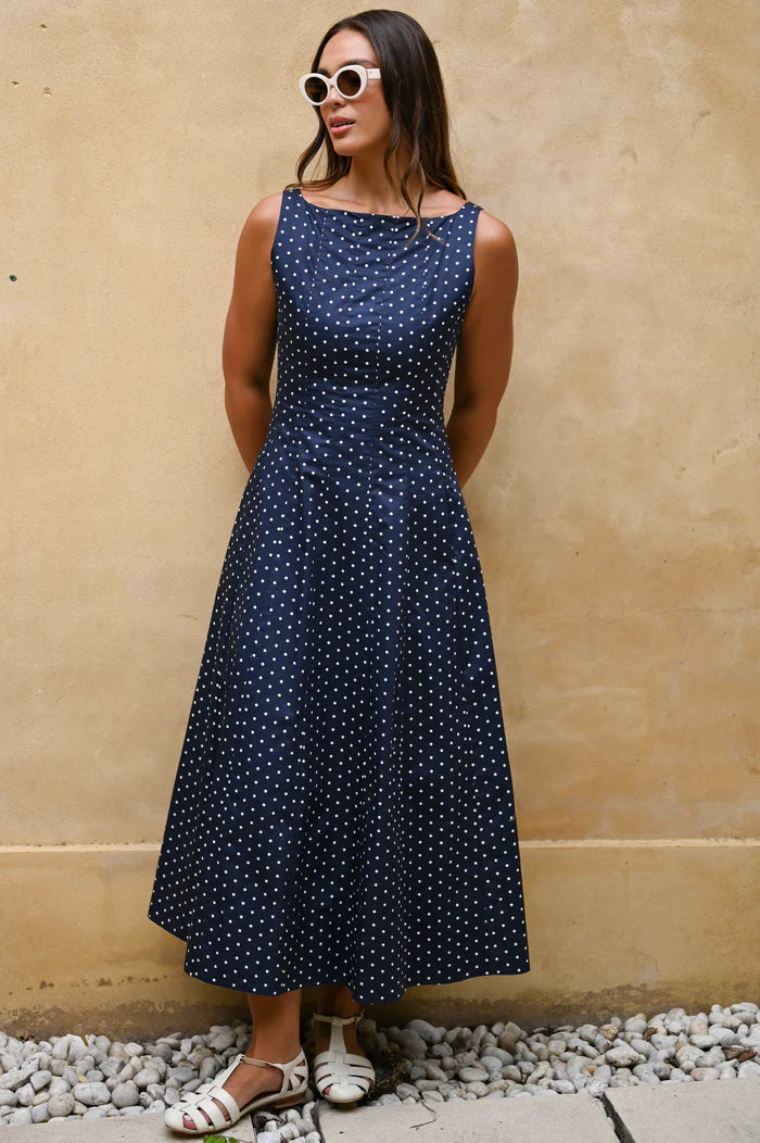 Wyatt Wylde - Orson Dress - Navy Spot