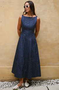 Wyatt Wylde - Orson Dress - Navy Spot