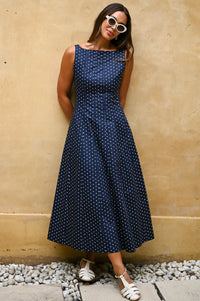 Wyatt Wylde - Orson Dress - Navy Spot
