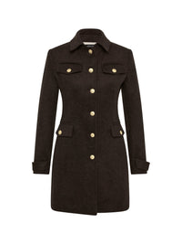 Moss & Spy Delta Jacket - Chocolate - detail