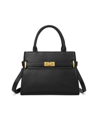 Serenade Elegant Grace leather cross body bag in black