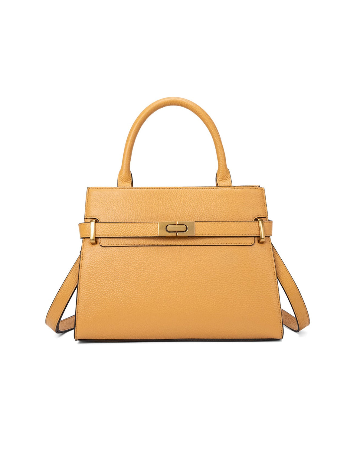 Serenade Elegant Grace leather cross body bag in dijon
