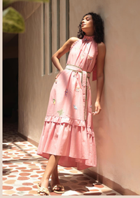 Emily Lovelock - Celine Dress - Pink